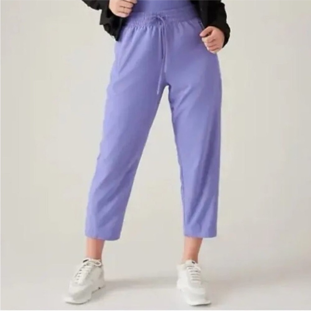 Athleta Arrival Straight Leg Ankle Pants Lavender 8 #586940